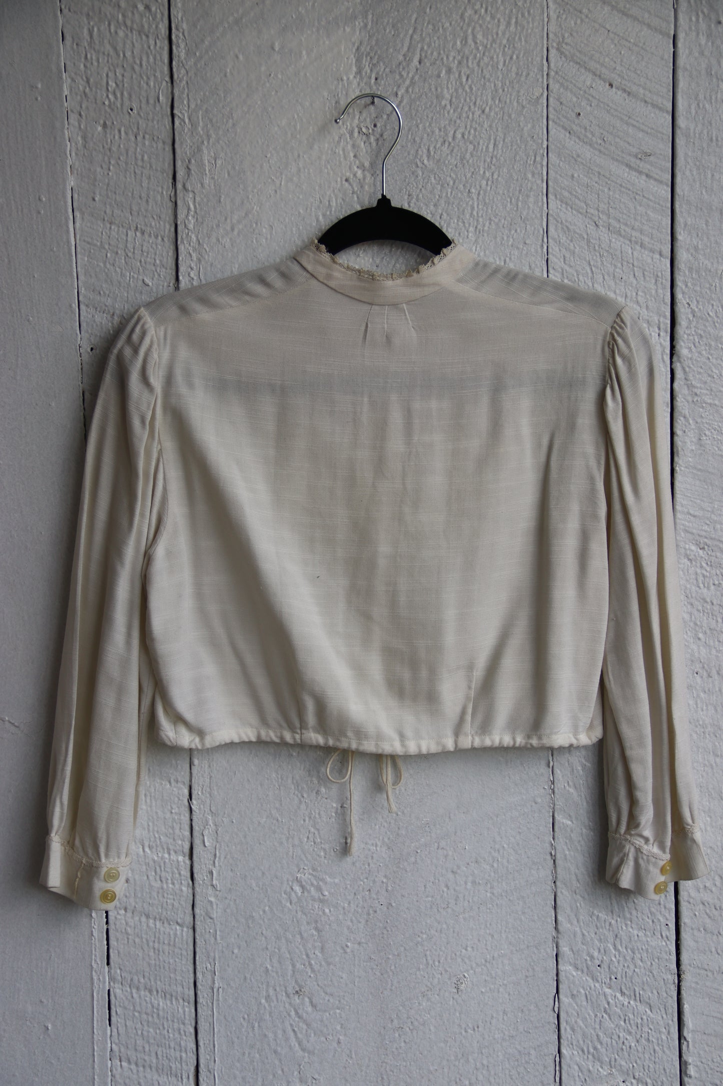 White Cotton Cropped Top