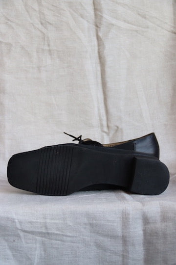 Salvatore Ferragamo Black Nylon Mesh Oxfords - 10