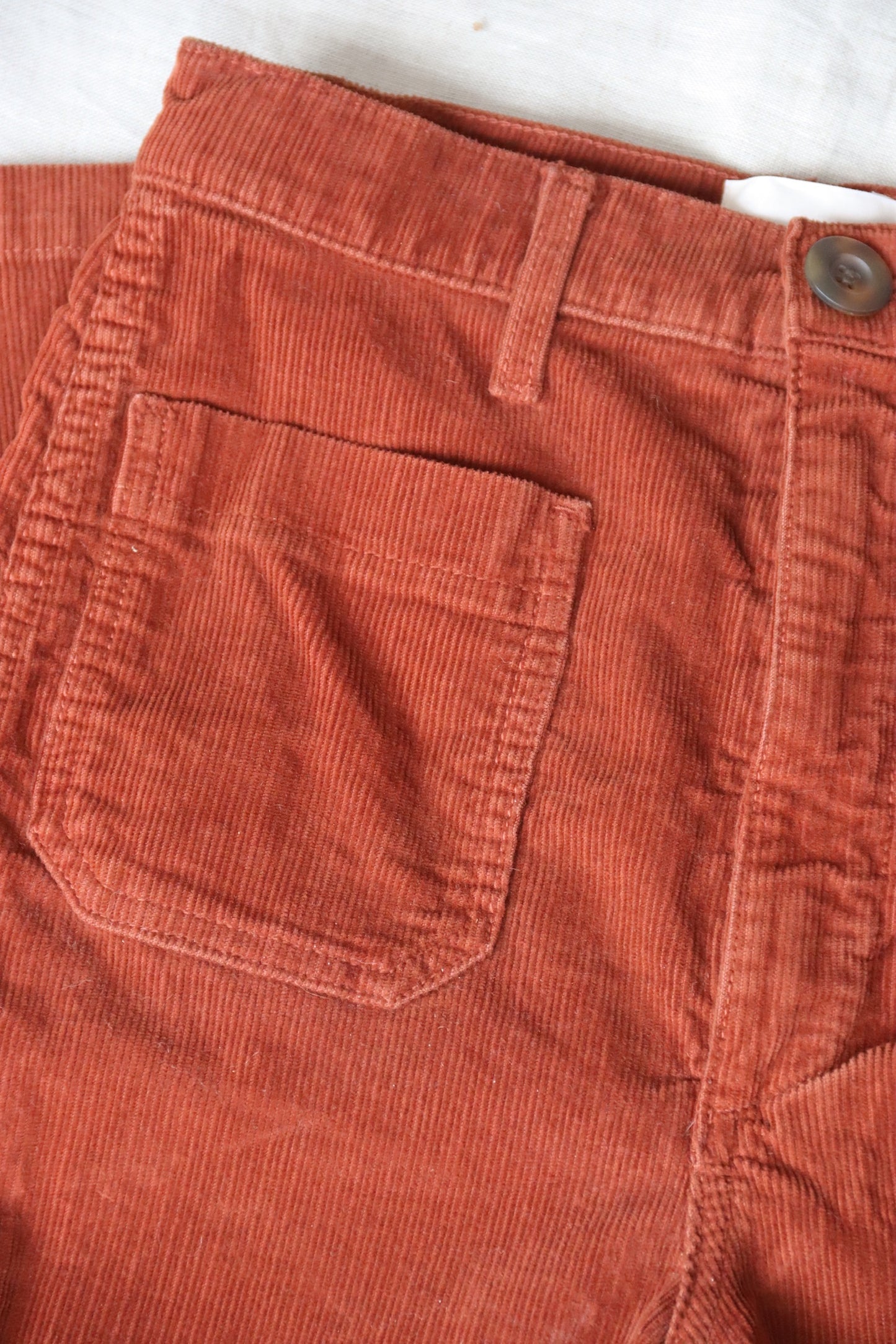 Doen Burnt Orange Corduroy Jean Pants
