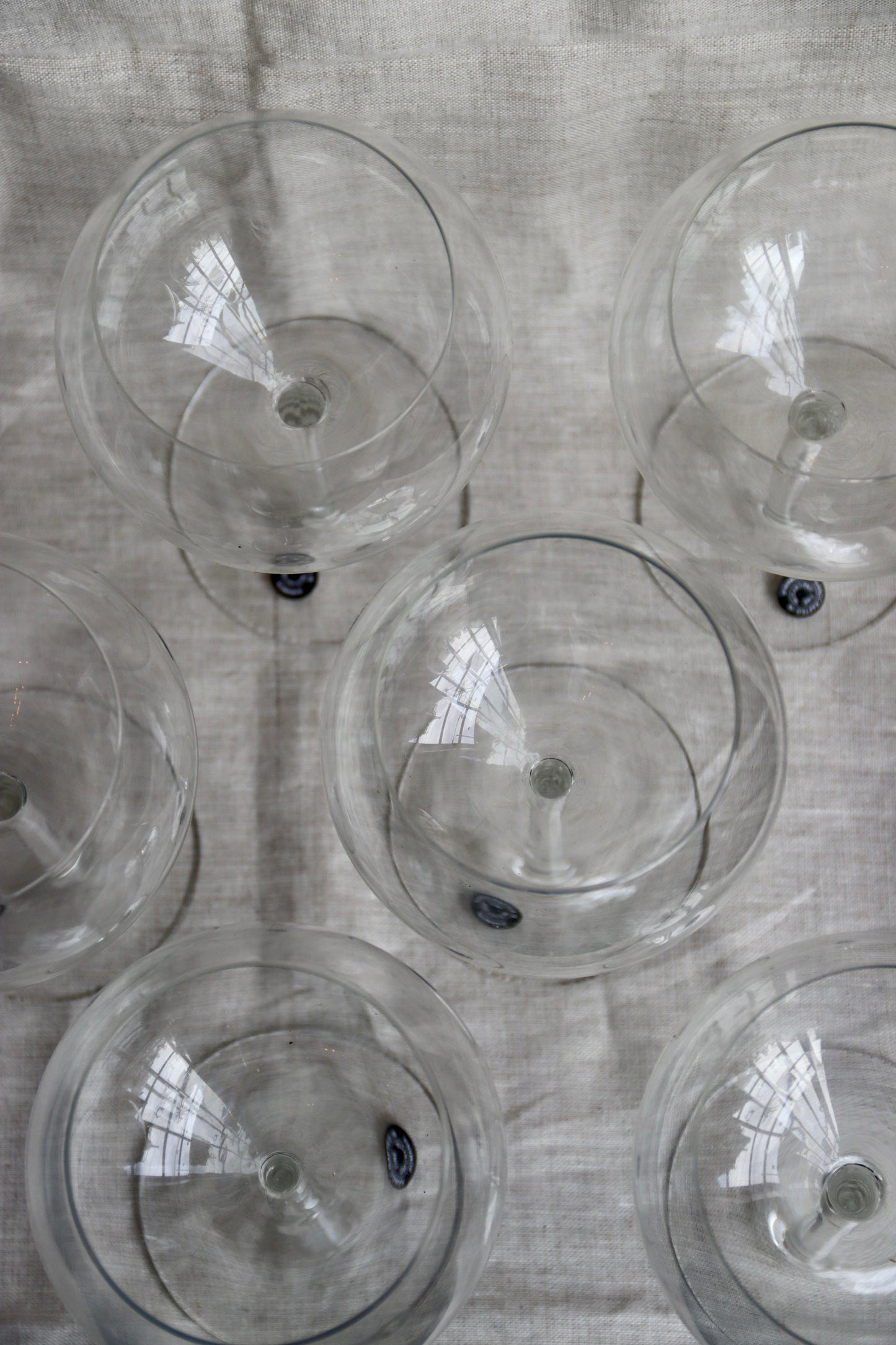 Set of 7 Romanian Crystal Goblets