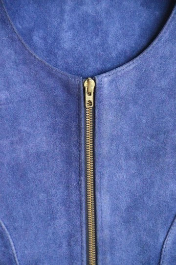 Vintage Purple Leather Top