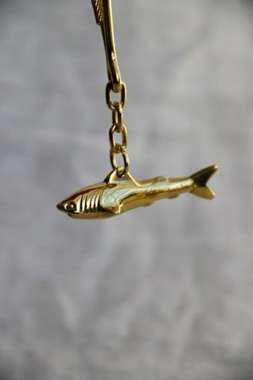 Vintage Brass Sea Animal Keychains