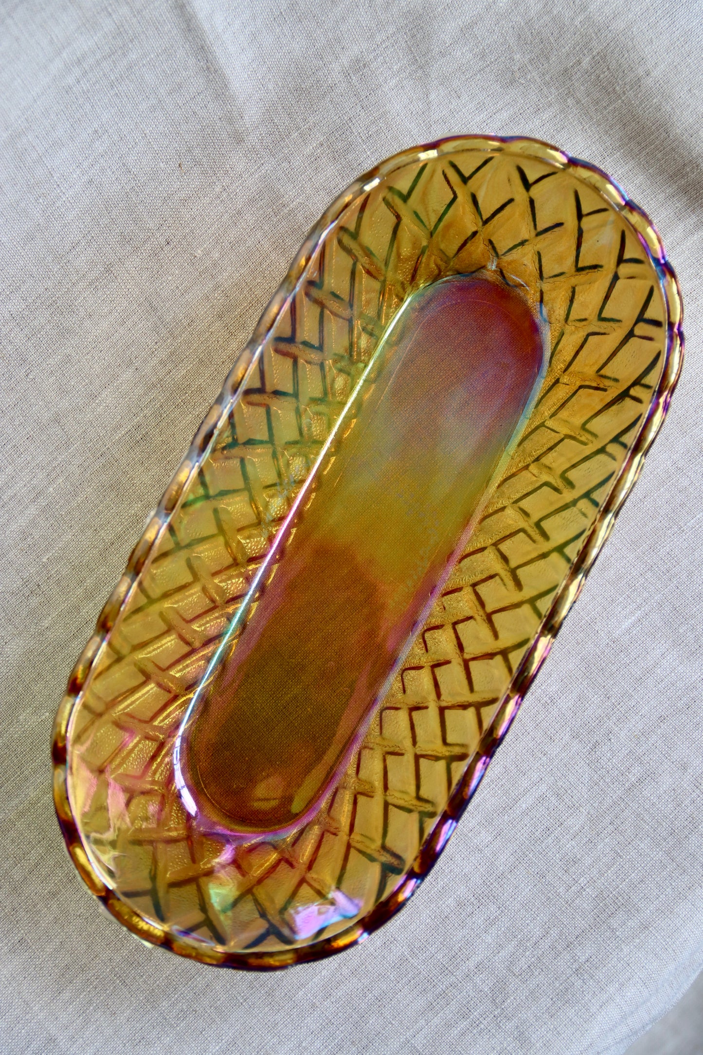 Iridescent Oval Dish