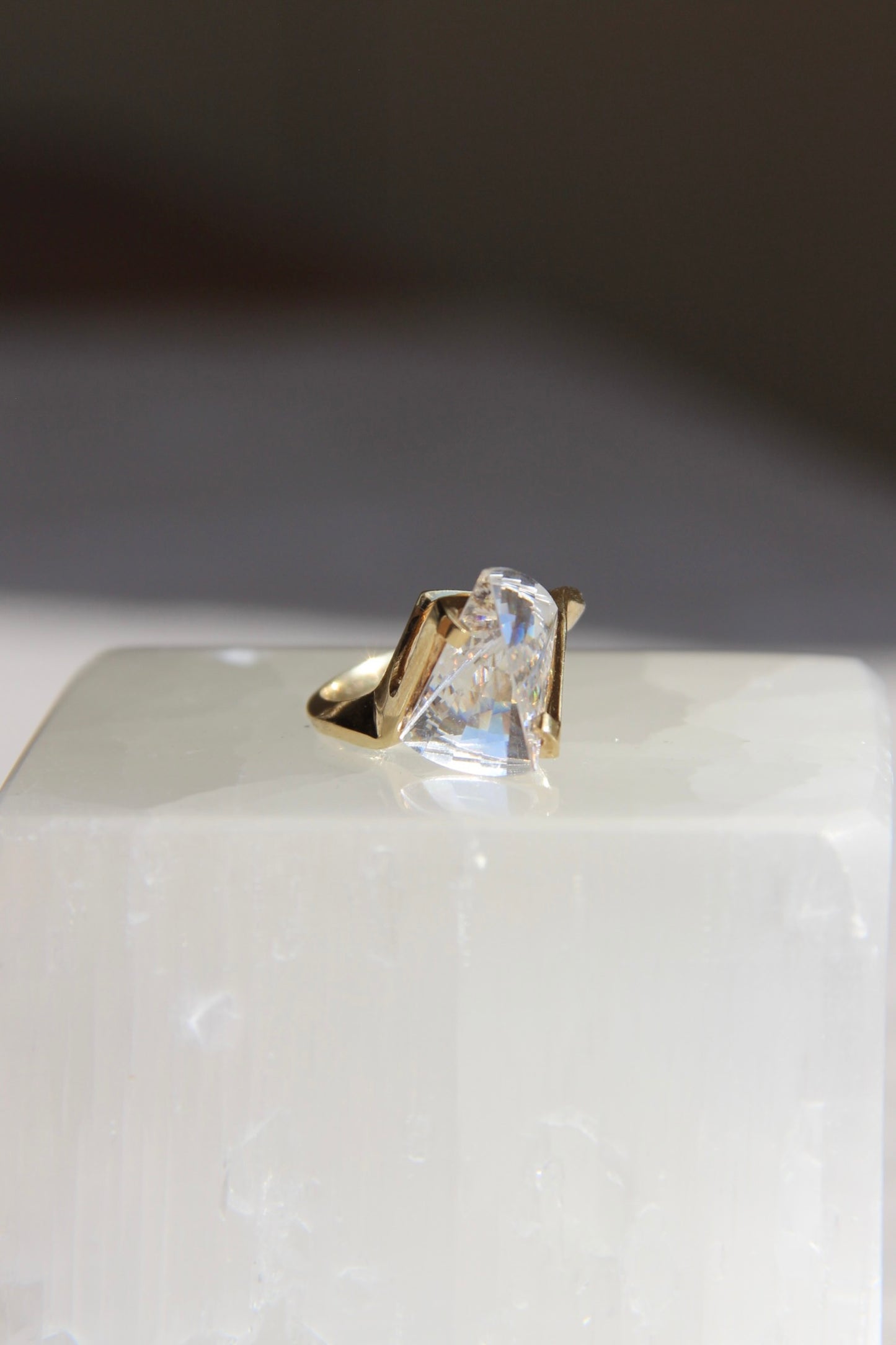 Fantasy Cut Cubic Zirconia Ring - 10K