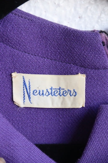 Vintage 60s Neusteters Purple Dress