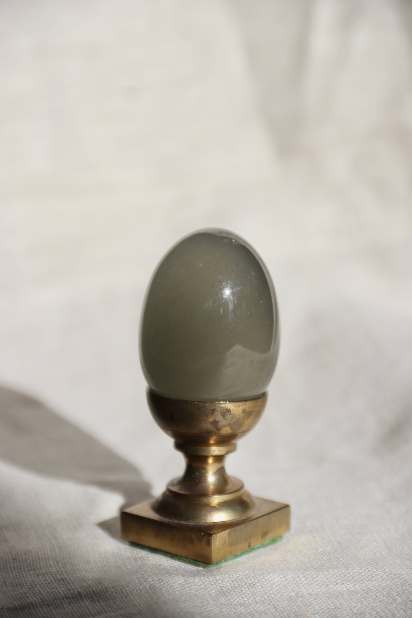 Smoky quartz egg
