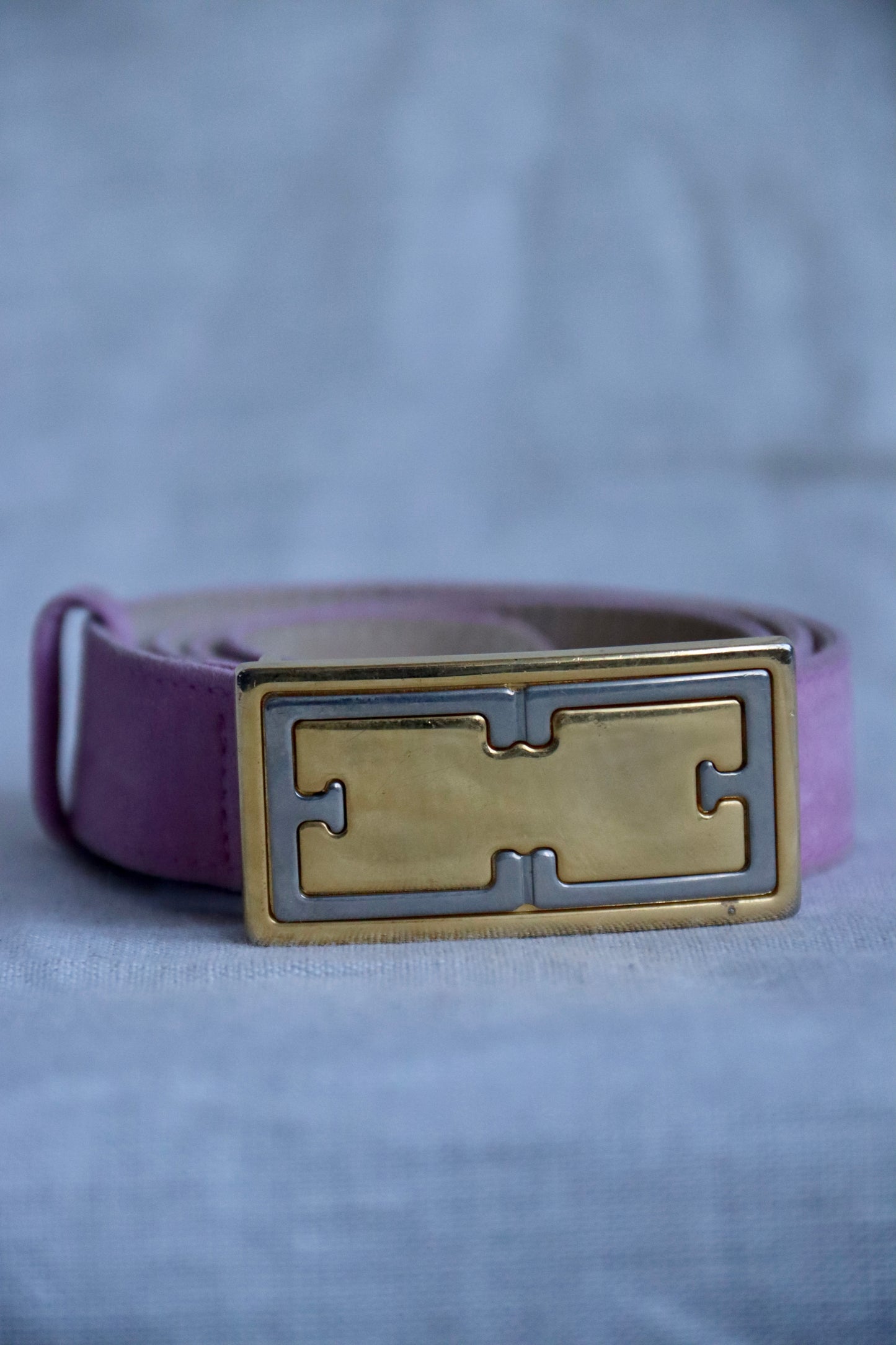 Vintage Escada Pink Suede Belt - 36