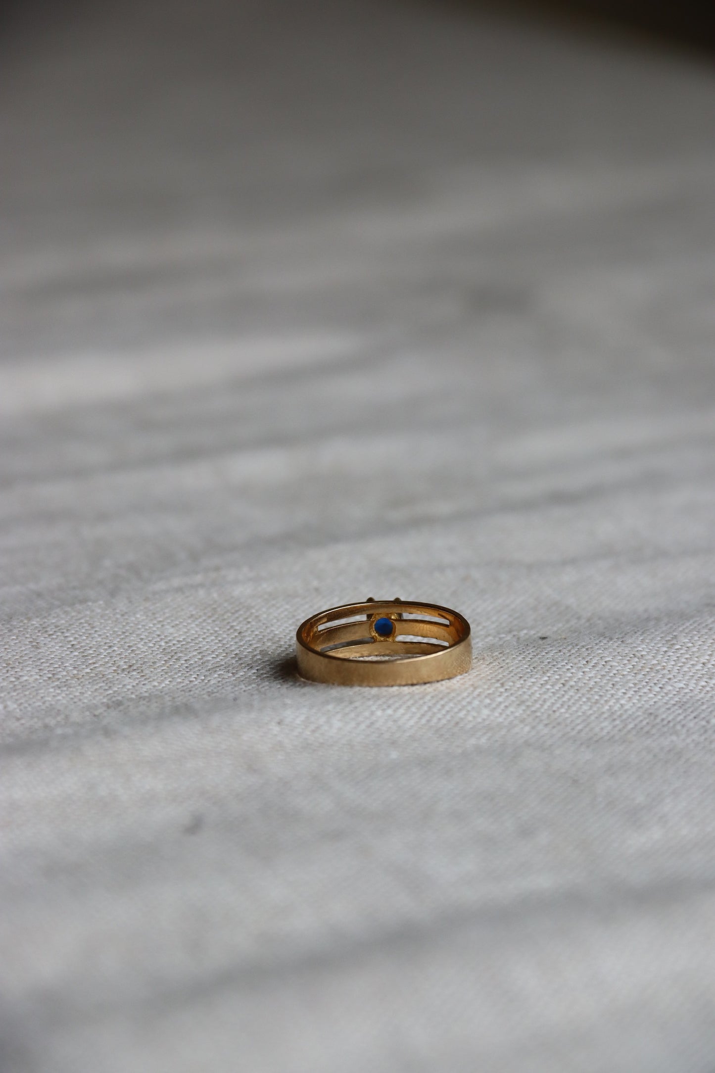 10K Spinel Contemporary Style Solitaire Ring