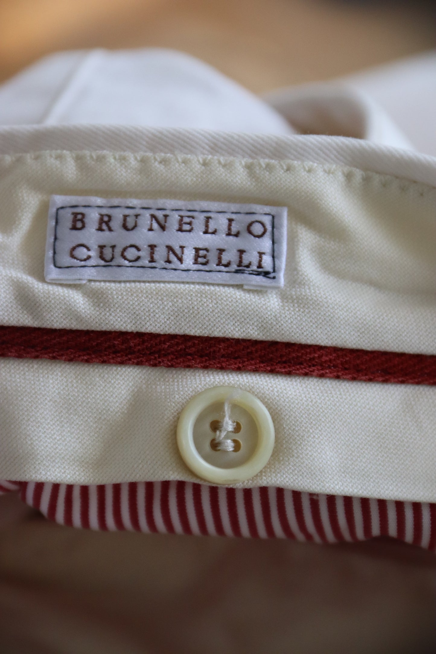 Brunello Cucinelli Men's White Cargo Pants