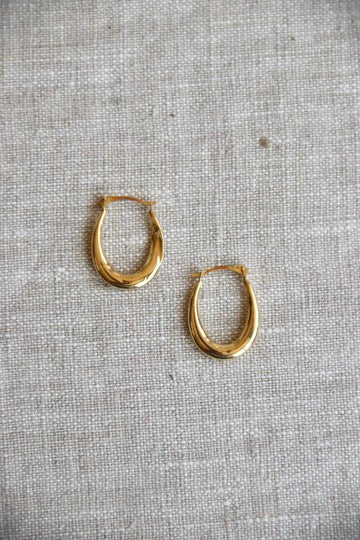 Vintage Hoop Earrings - 14K Gold