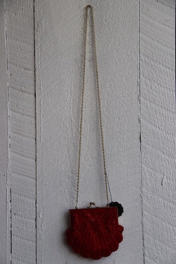 Vintage La Regale Red Beaded Purse