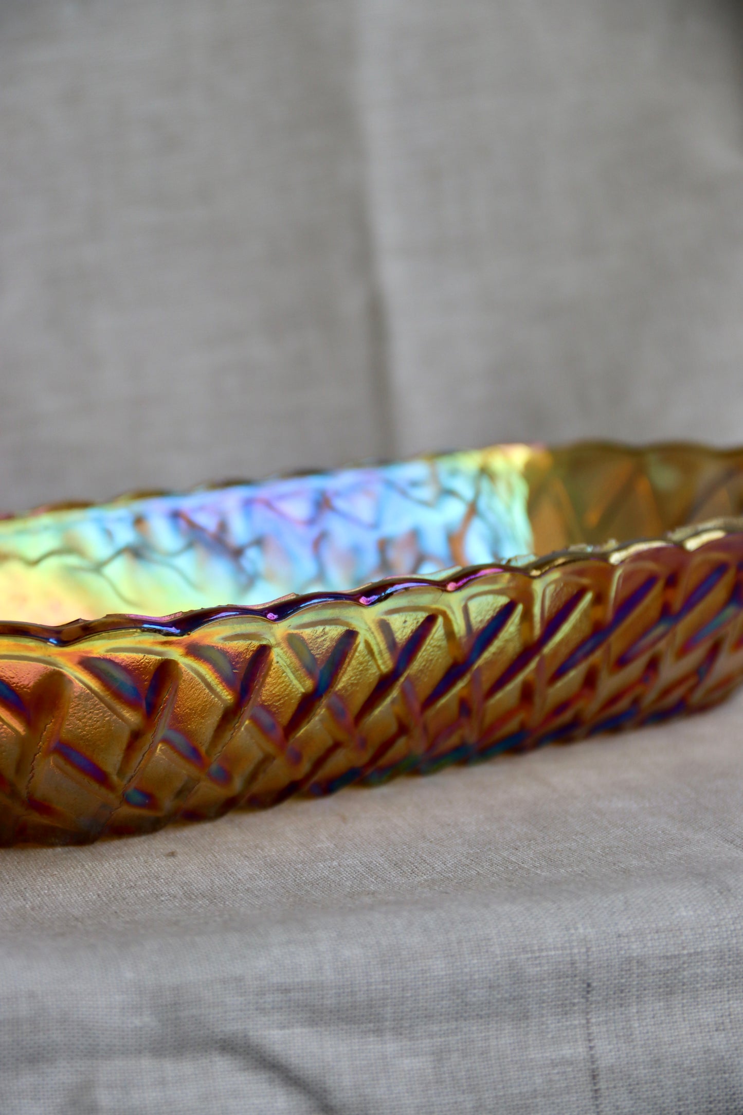 Iridescent Oval Dish
