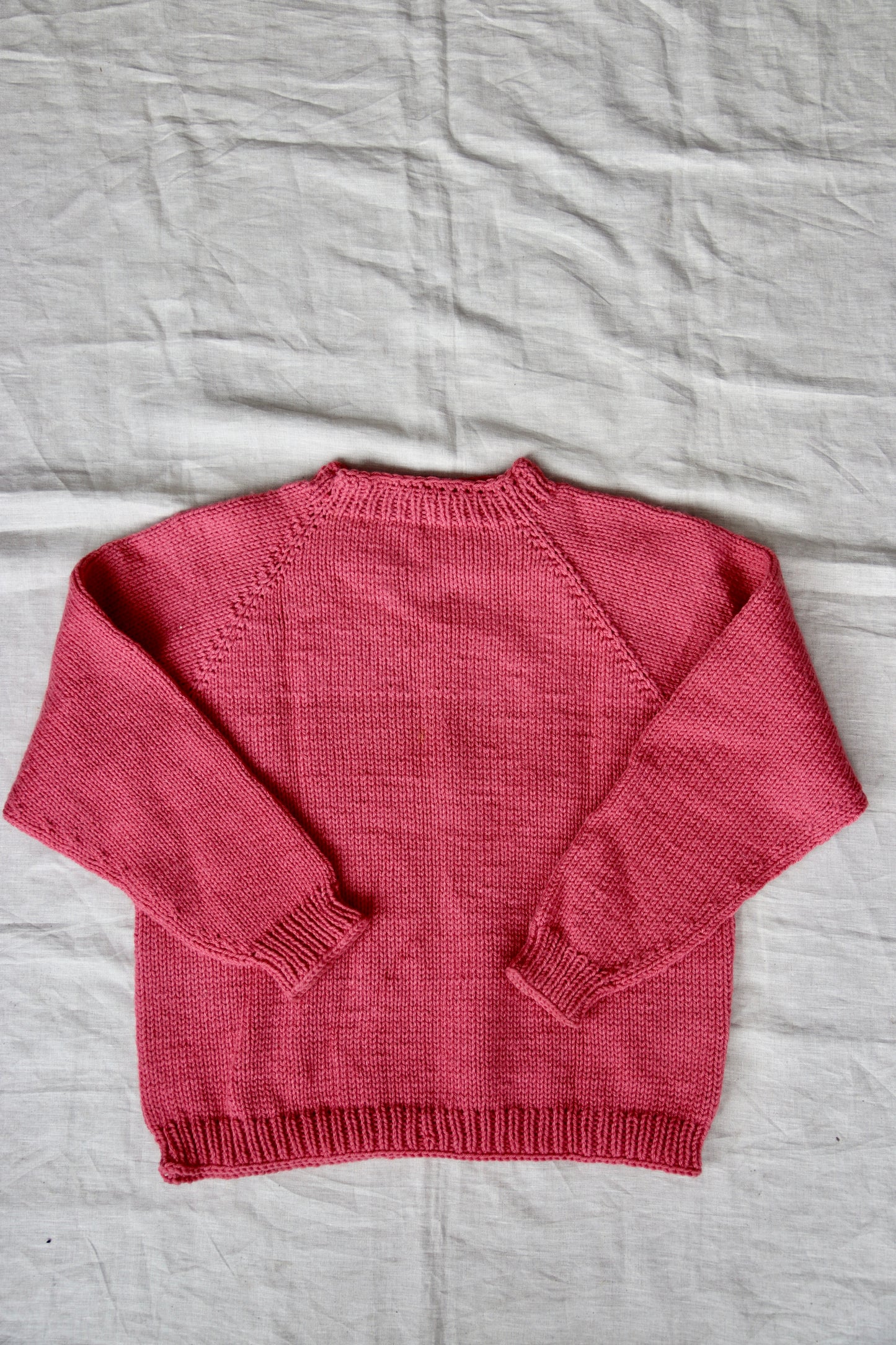 70s Hand Knit Pink Sweater