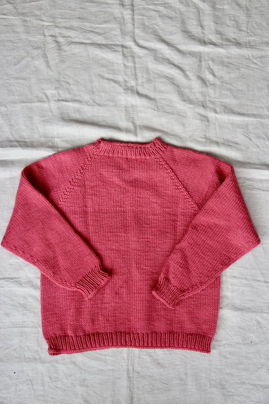 70s Hand Knit Pink Sweater
