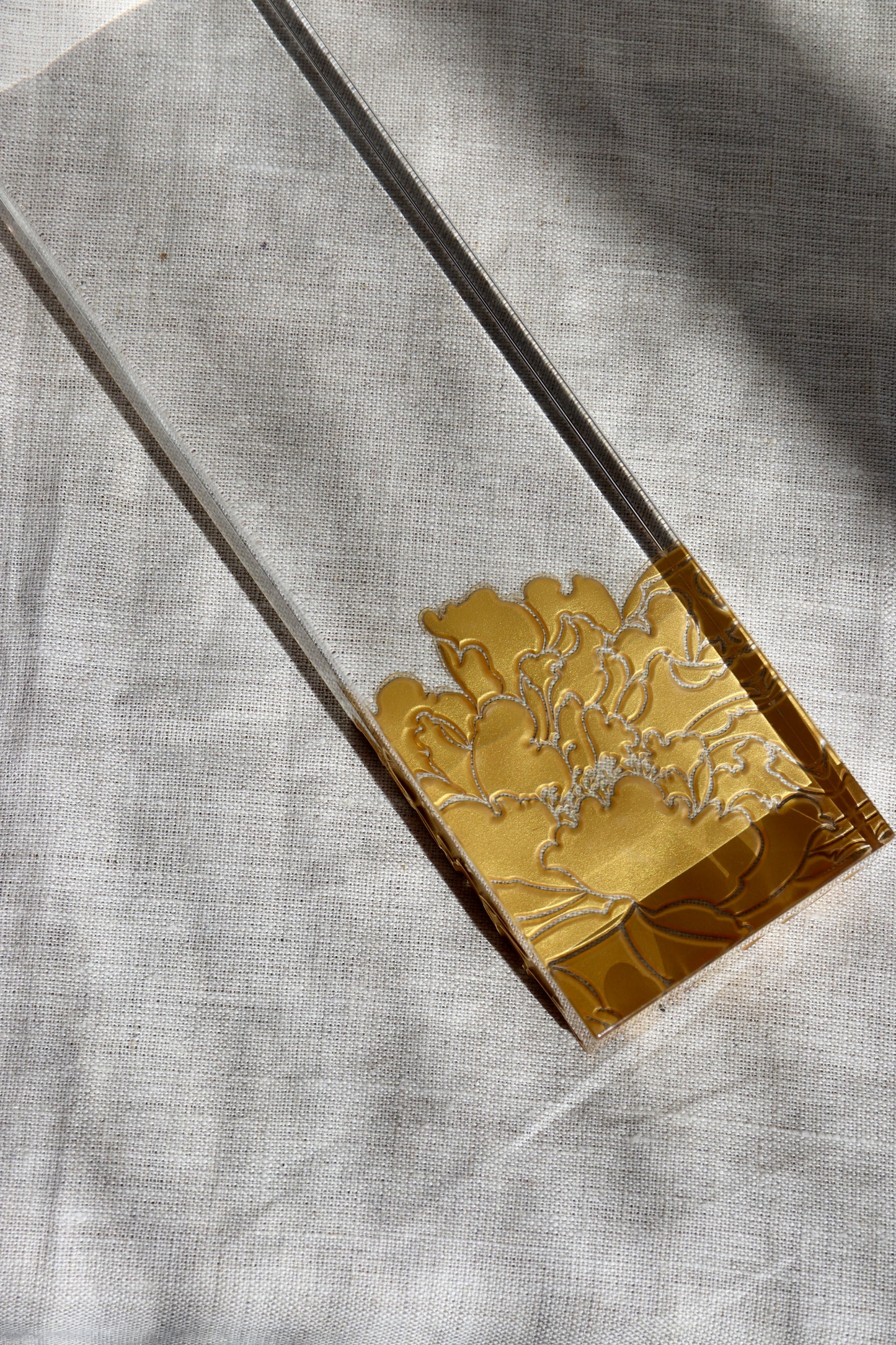 Glass and Gold Paperweight