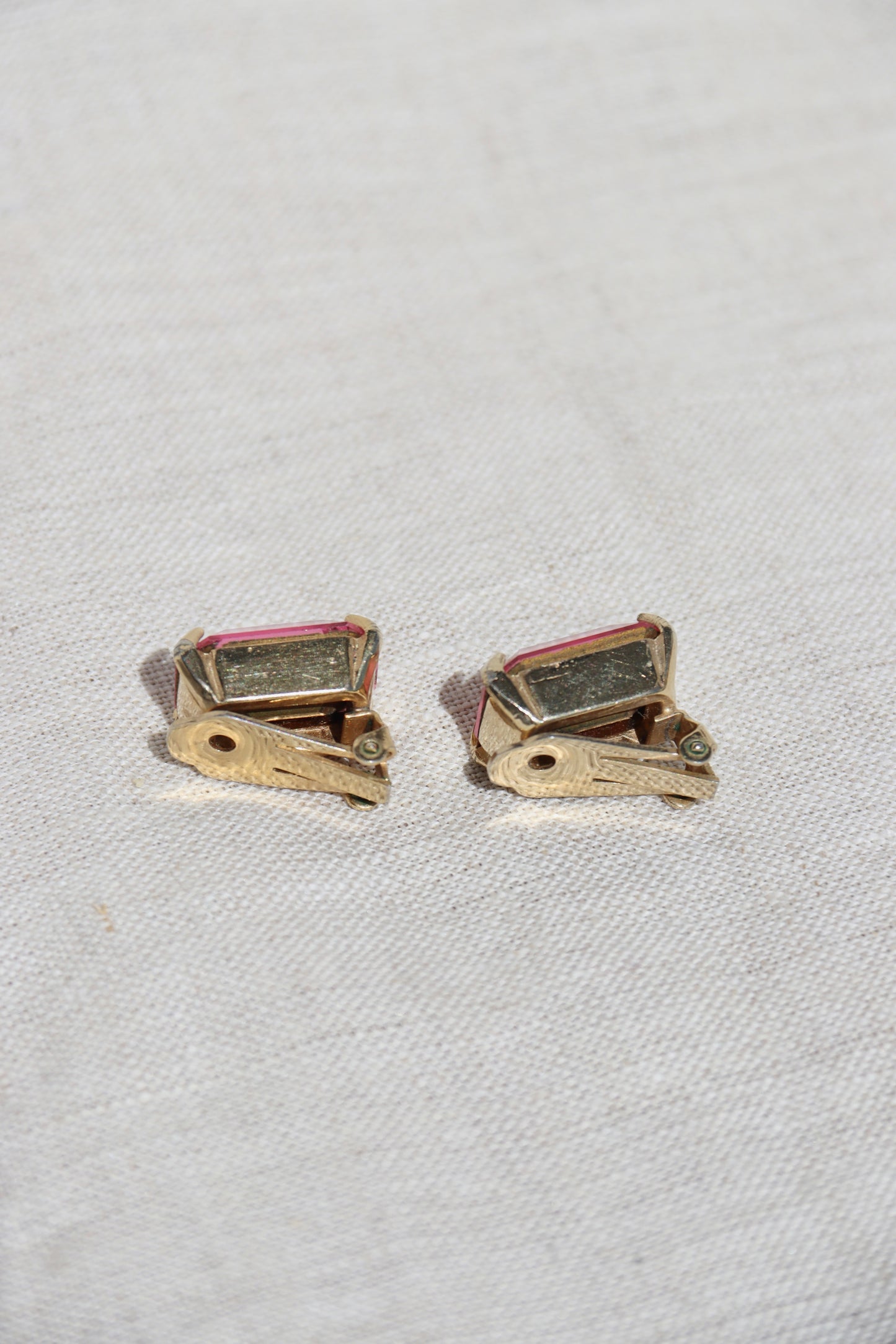Pink Clip on Earrings
