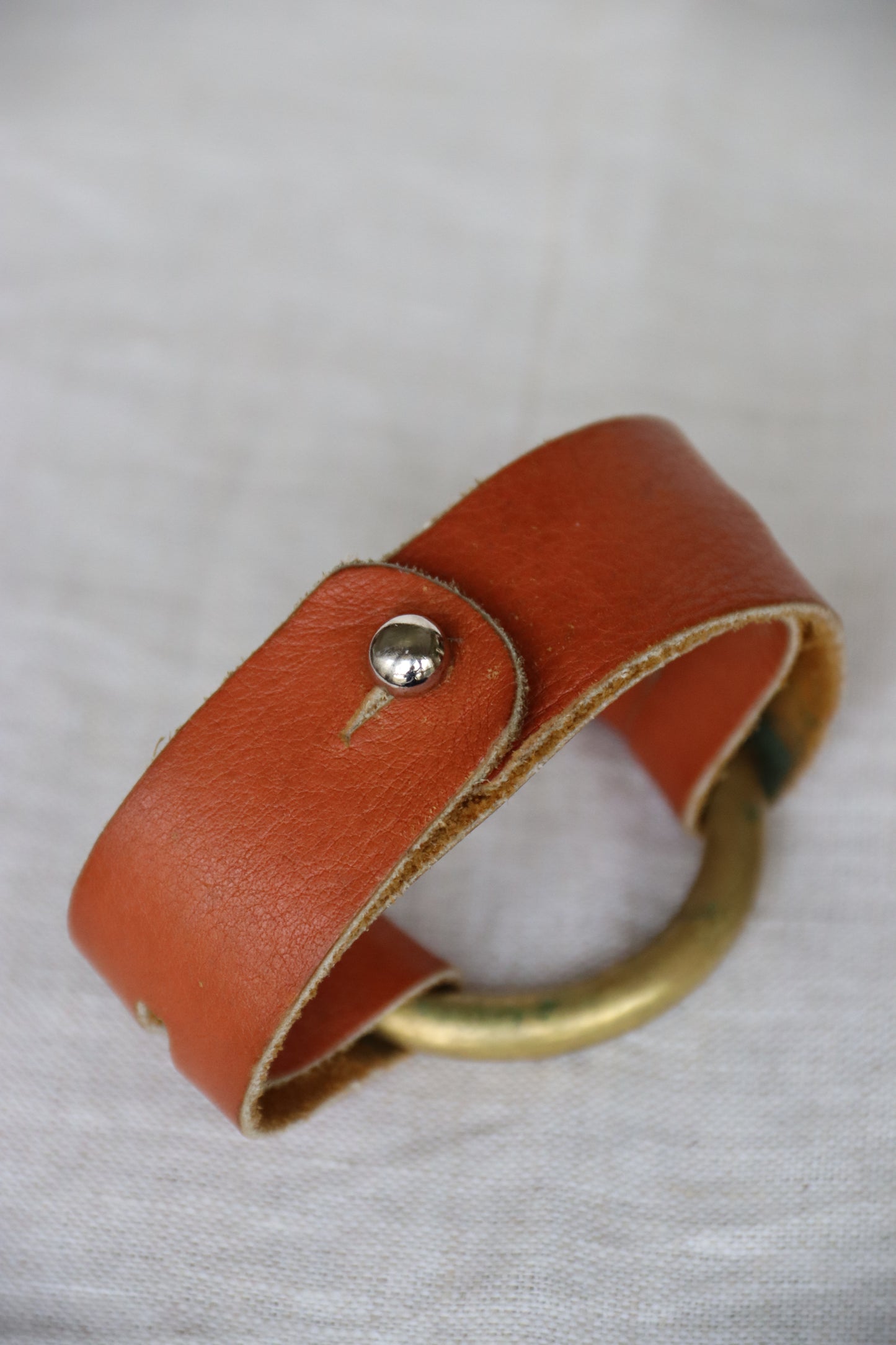 Brass and Leather Bracelet