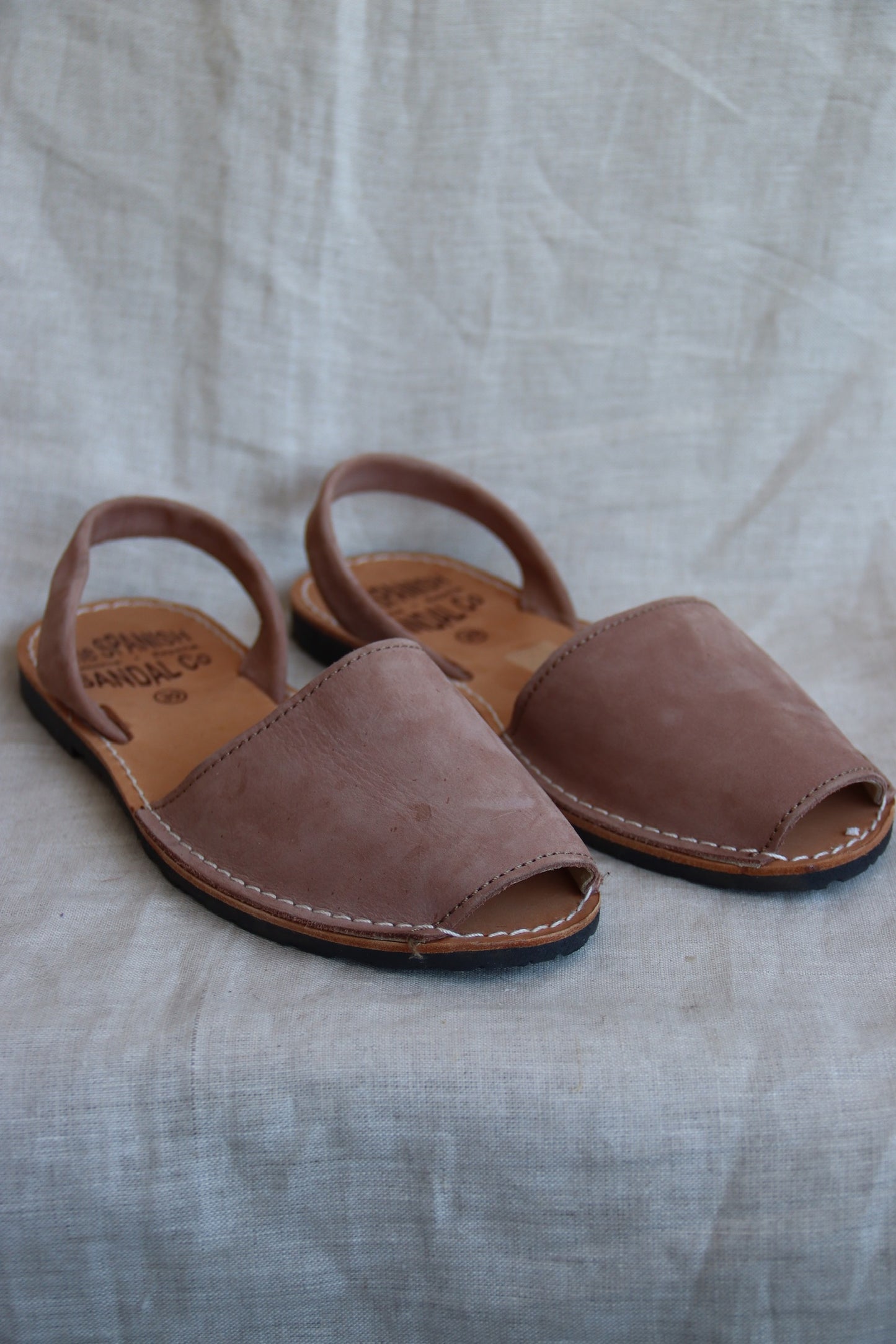 The Spanish Sandal Co Tan Flats - 39
