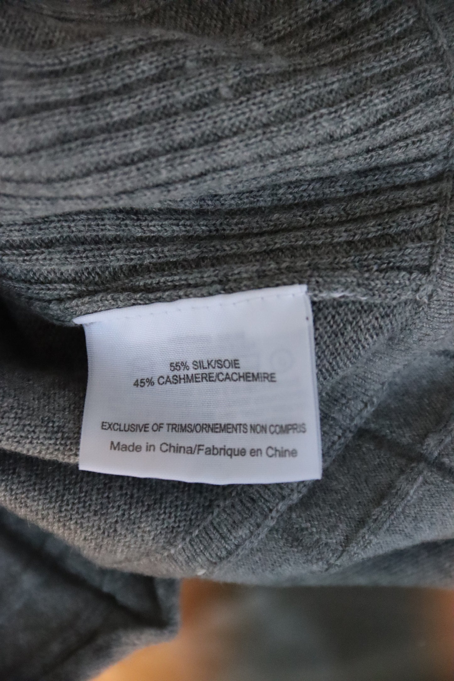 Tory Burch Grey Cashmere and Silk Sweater