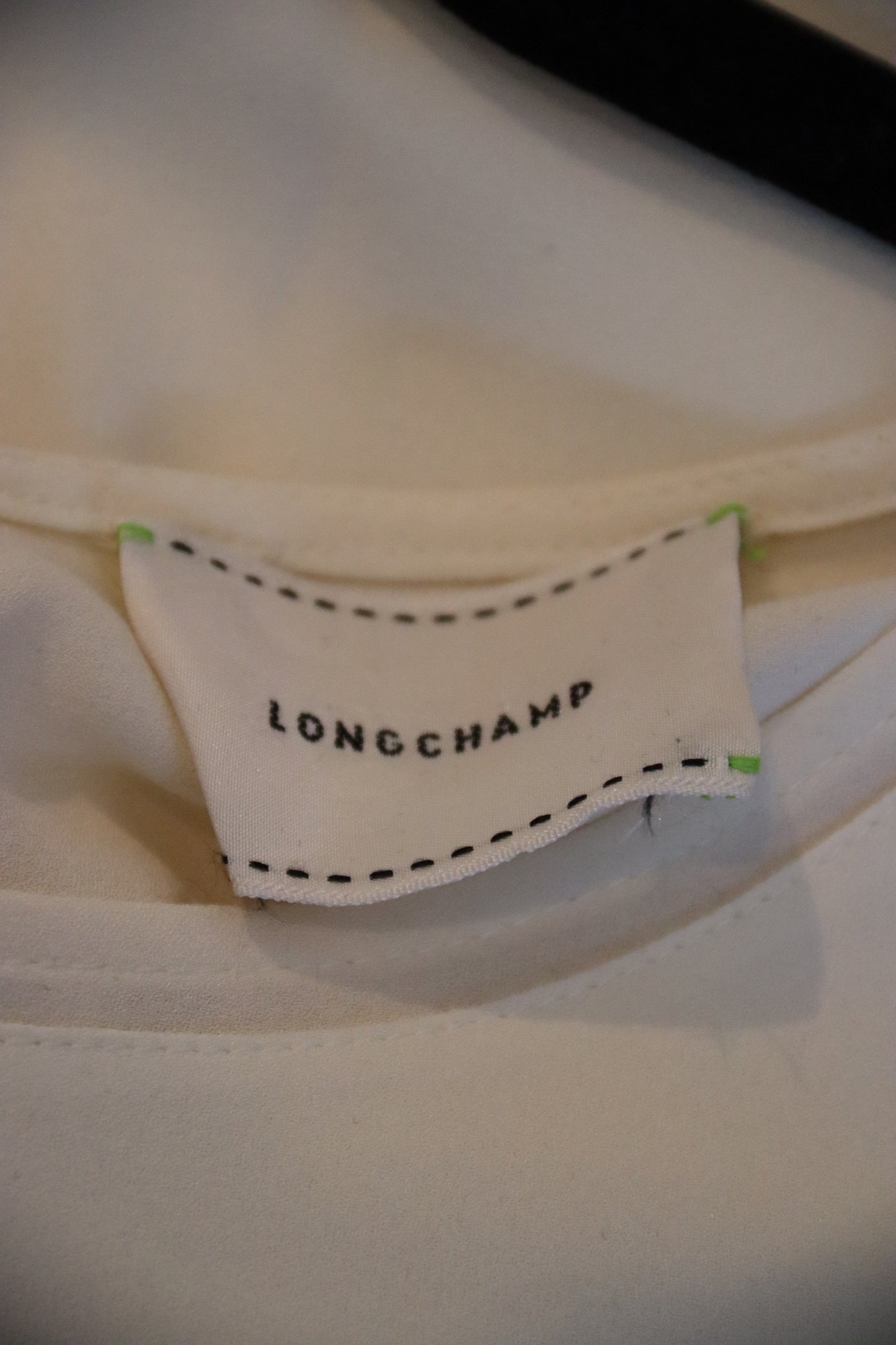 Longchamp White Silk Top