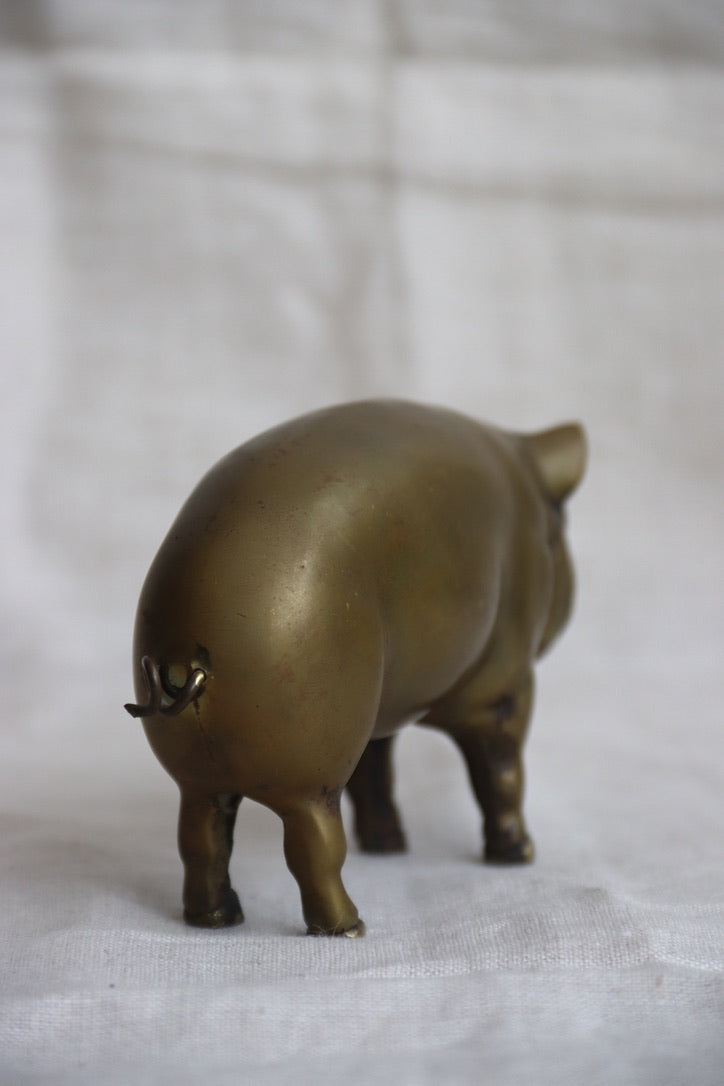 Brass Pig Figurine
