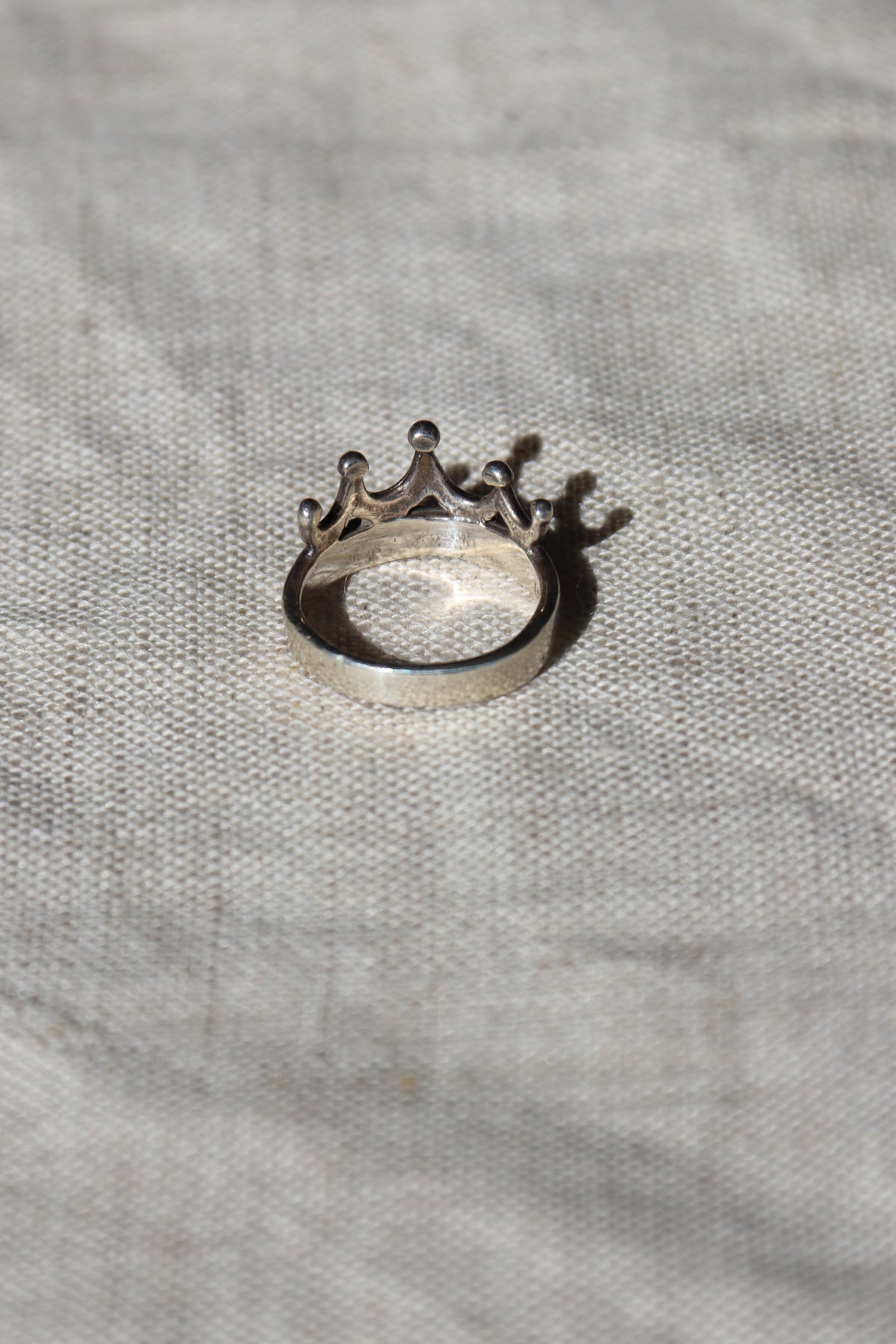 sterling silver crown ring