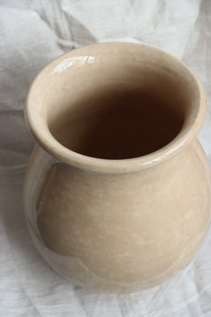 Vintage Tan Ironstone Vase