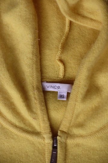 Vince Cashmere Zip Up Hoodie Sweaters