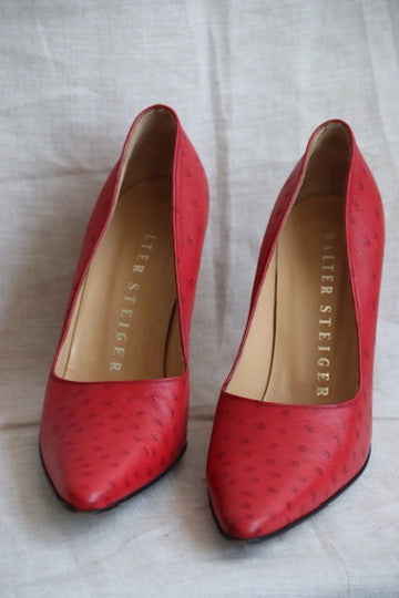 Walter Steiger Red Leather Heels - 10