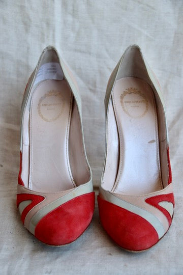 Emilio Pucci Red Suede Heels - 39
