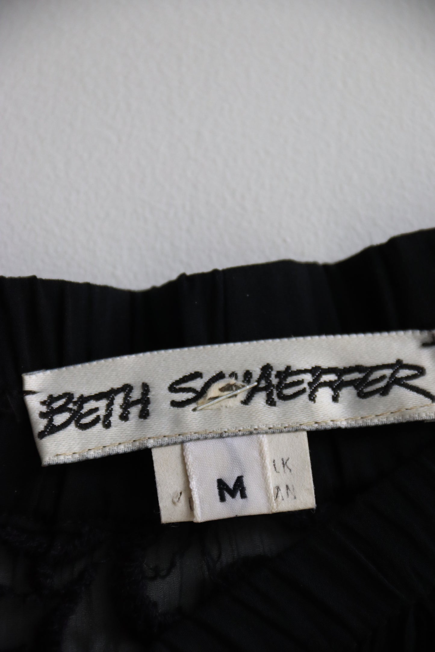 Beth Schaeffer Black Silk Lace Skirt