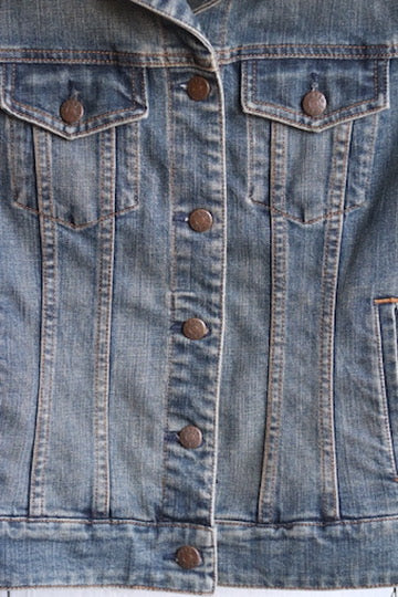Vintage J. Crew Jean Jacket with Embroidery