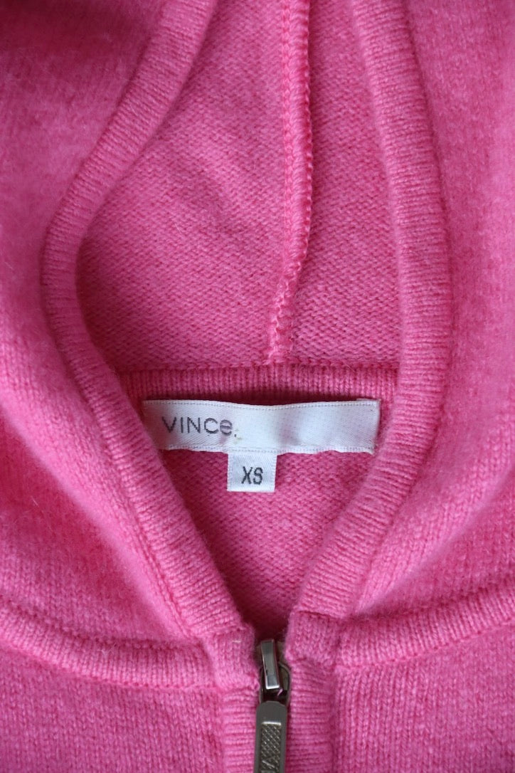 Vince Cashmere Zip Up Hoodie Sweaters