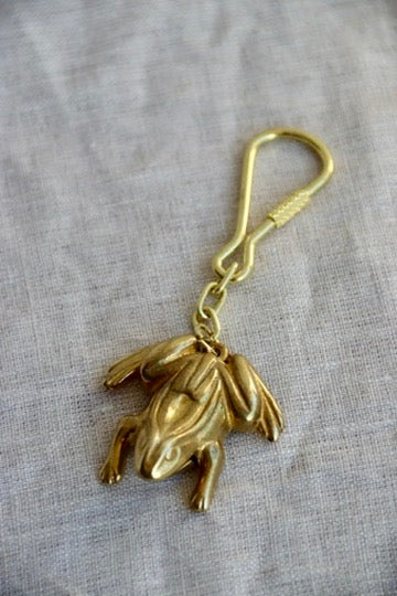 Vintage Brass Sea Animal Keychains