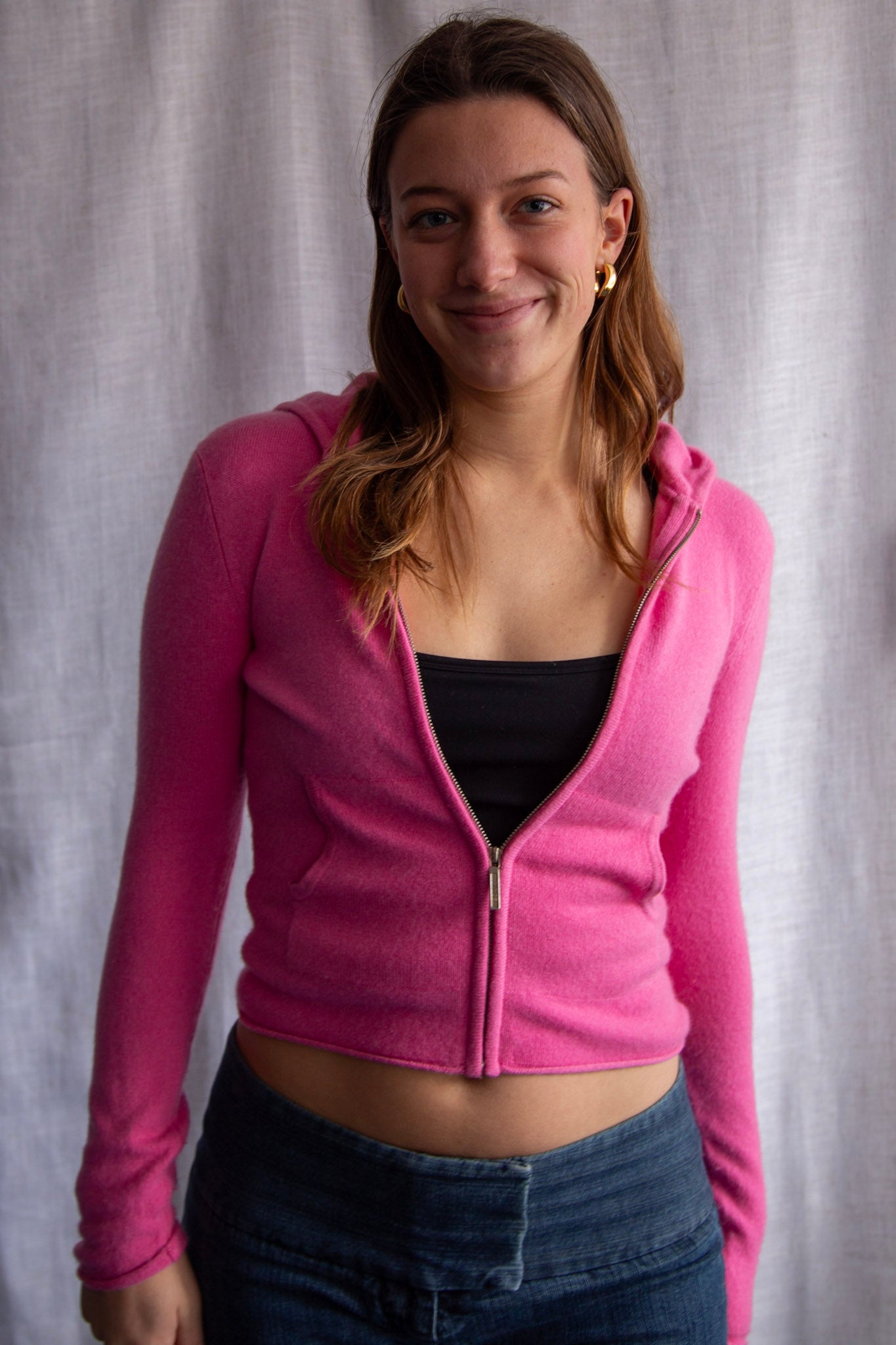 Vince Cashmere Zip Up Hoodie Sweaters
