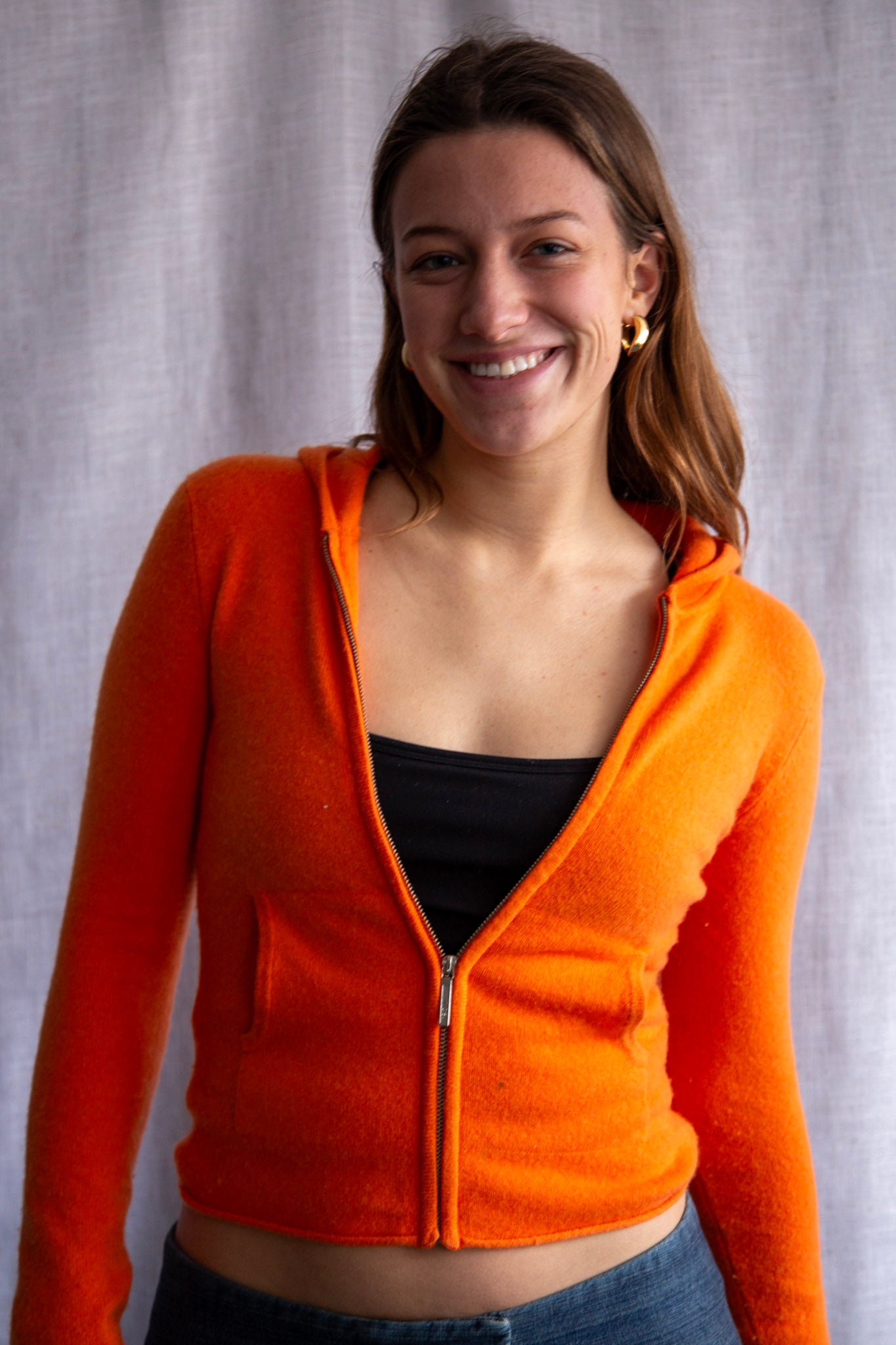 Vince Cashmere Zip Up Hoodie Sweaters