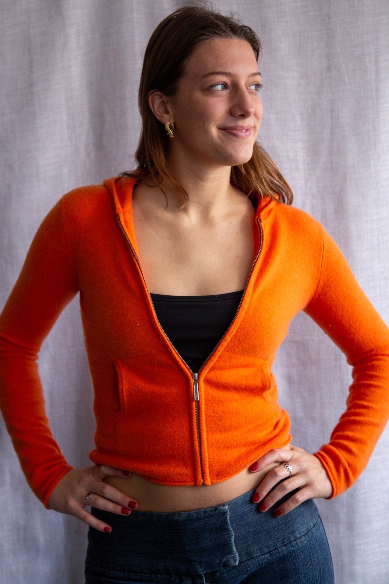 Vince Cashmere Zip Up Hoodie Sweaters