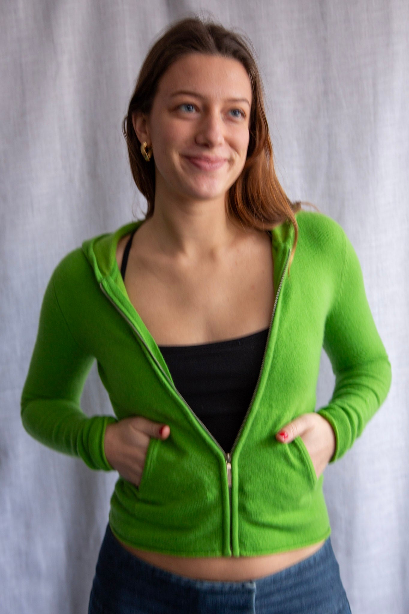 Vince Cashmere Zip Up Hoodie Sweaters