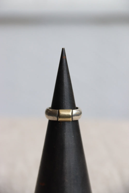 Sterling Silver Ring with 18k Gold Details