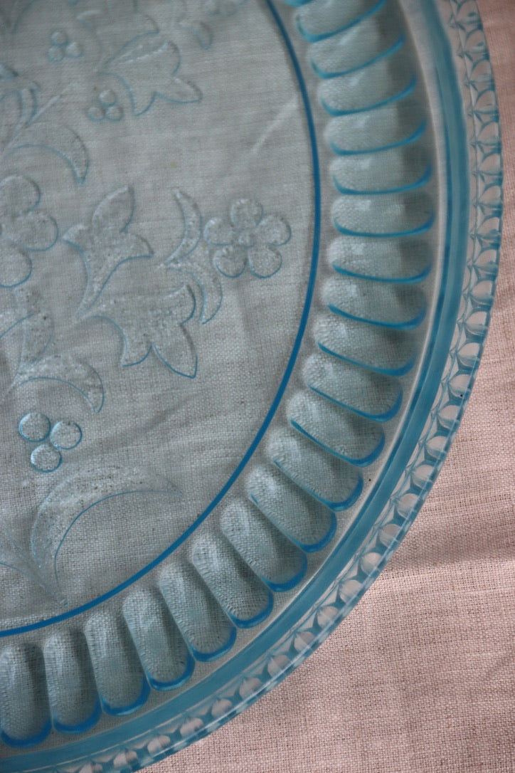 Anchor Hocking "Wildflower Blue" Oval Platter
