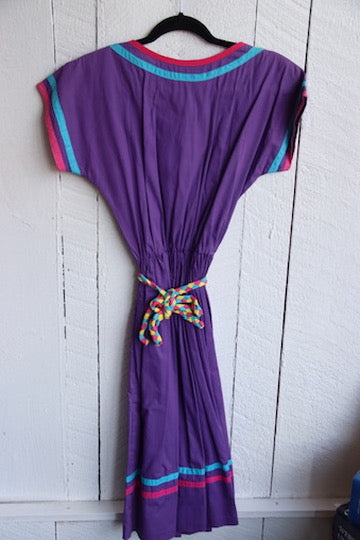 Vintage 90s Purple Rope Dress