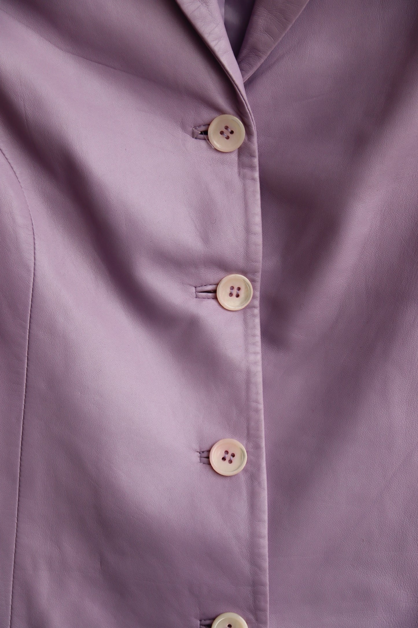 Vintage Piazza Siempone Lavender Purple Leather Jacket