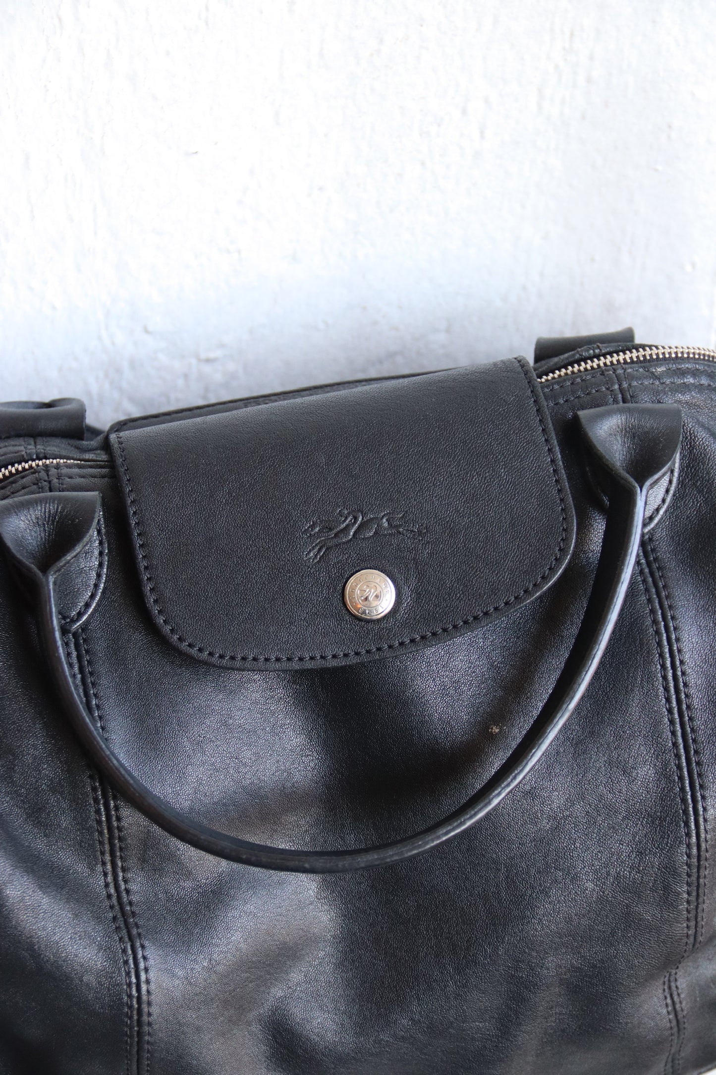 Longchamp Black Leather Bag