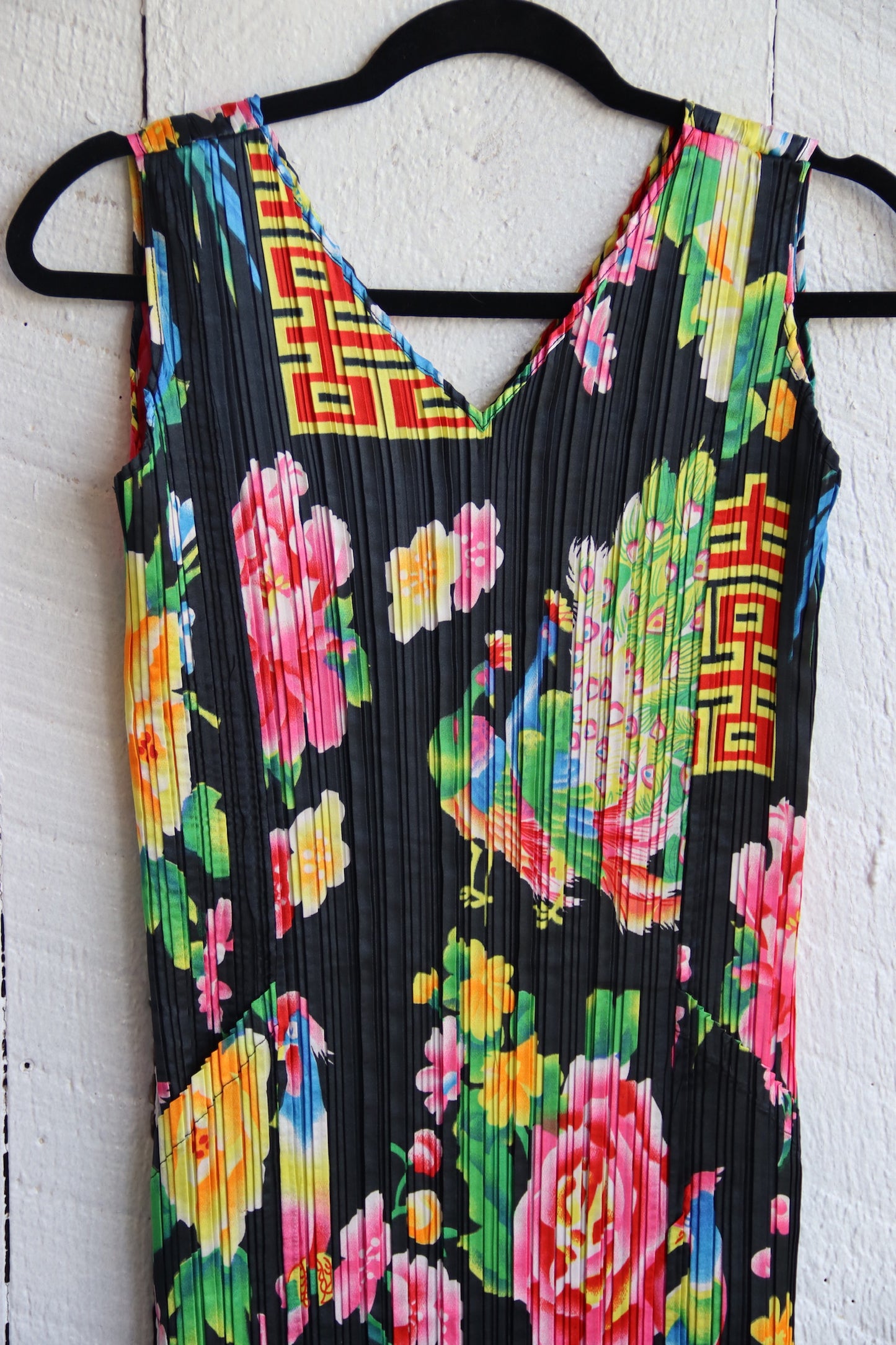 Sterling Styles Floral Crimped Dress - 1990s