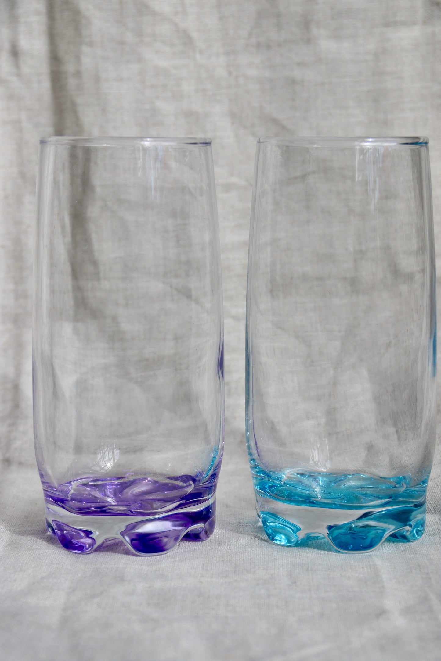 Set of 4 Color Glass Drinking Tumblers
