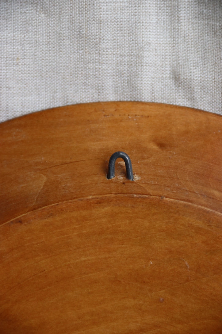 Vintage Wooden Painted Wall Plate