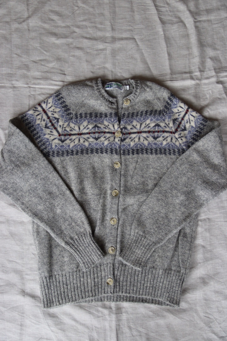 Vintage Lorne Knitwear Scottish Grey Wool Sweater