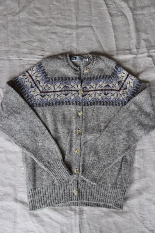 Vintage Lorne Knitwear Scottish Grey Wool Sweater