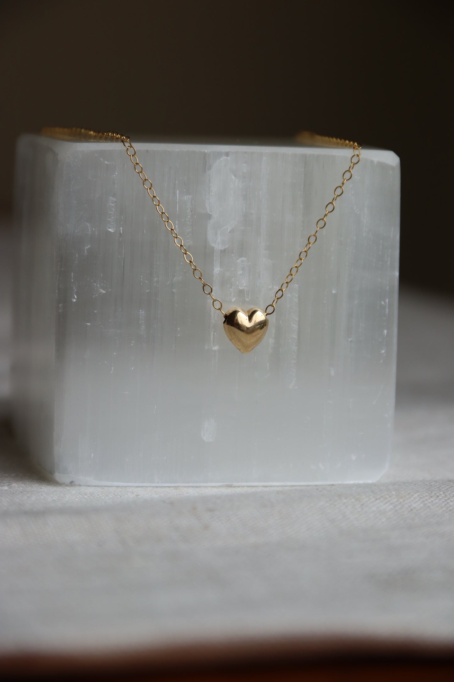 10K Heart Pendant on Gold-Filled Chain Necklace