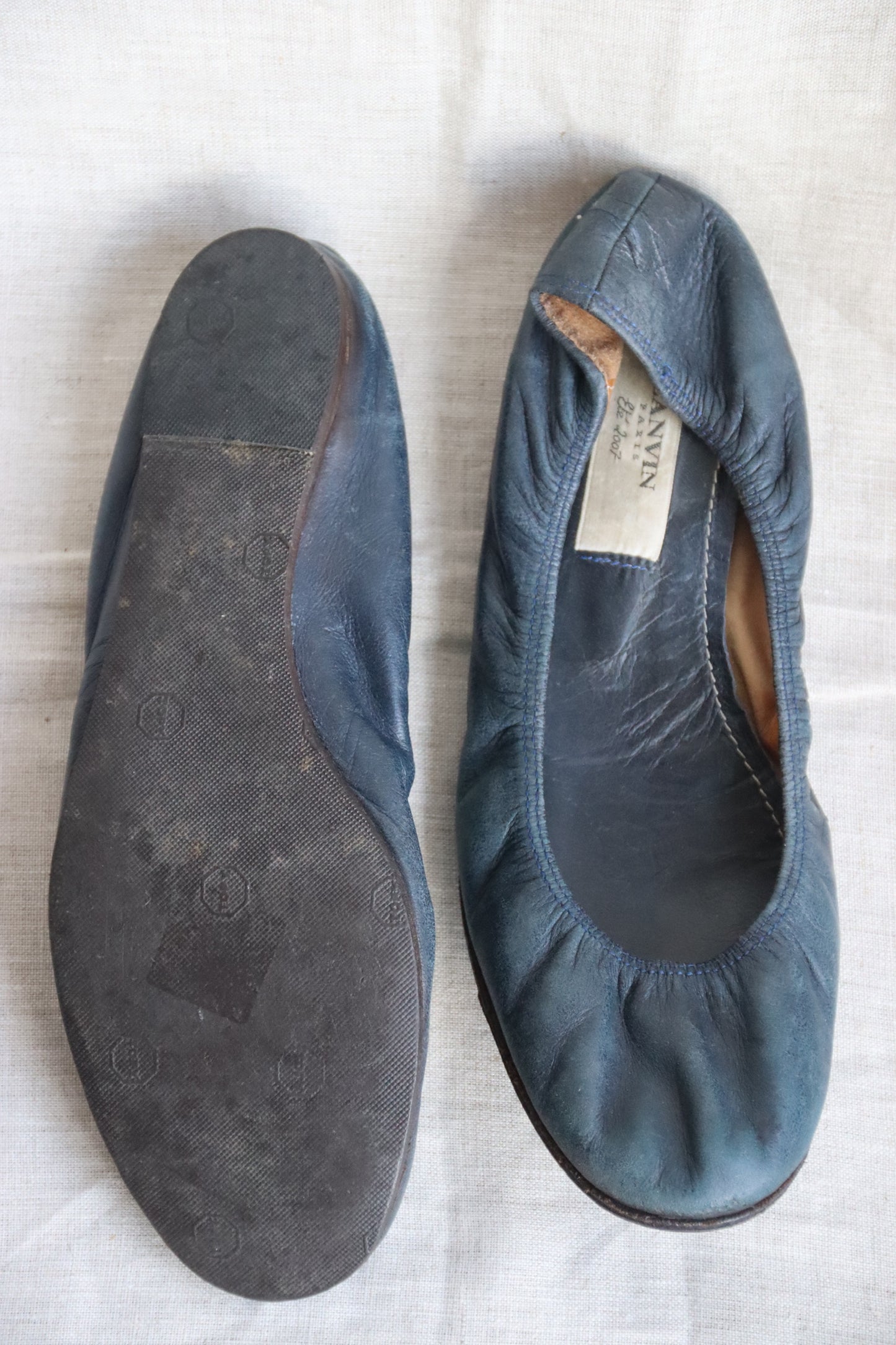 Lanvin Blue Leather Ballet Flats - 10